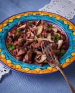 Грибы с ветчиной