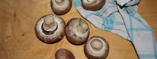 грибы с ветчиной. Шаг 2