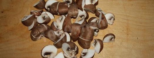 грибы с ветчиной. Шаг 3