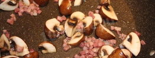 грибы с ветчиной. Шаг 5