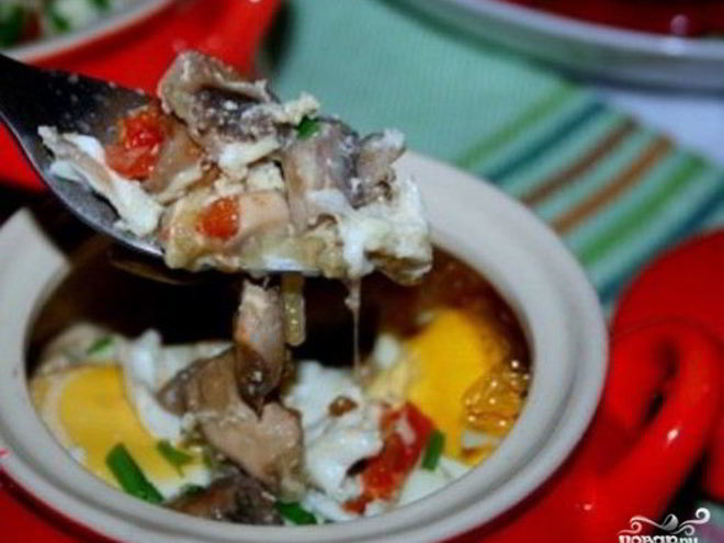 Рецепт грибов в духовке в горшочке