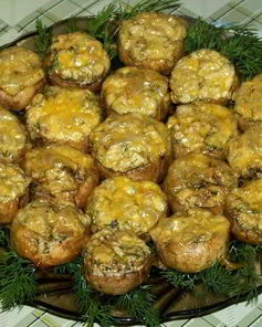 Грибы, запеченные под сыром