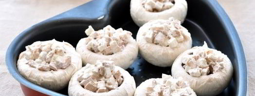 грибы, запеченные с голубым сыром и беконом. Шаг 5