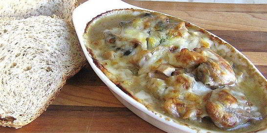 Грибы запеченные в сметане