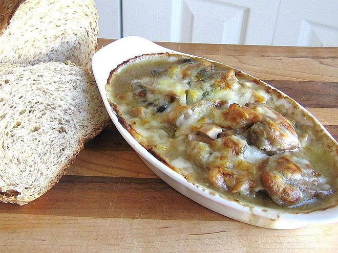 Рецепт грибов запеченных в сметане