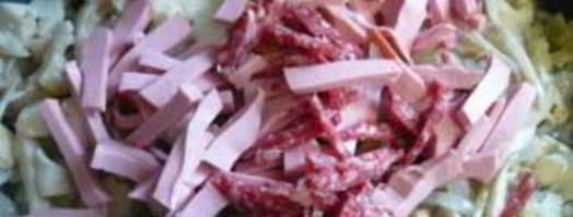 грибы, жаренные с колбасой. Шаг 6