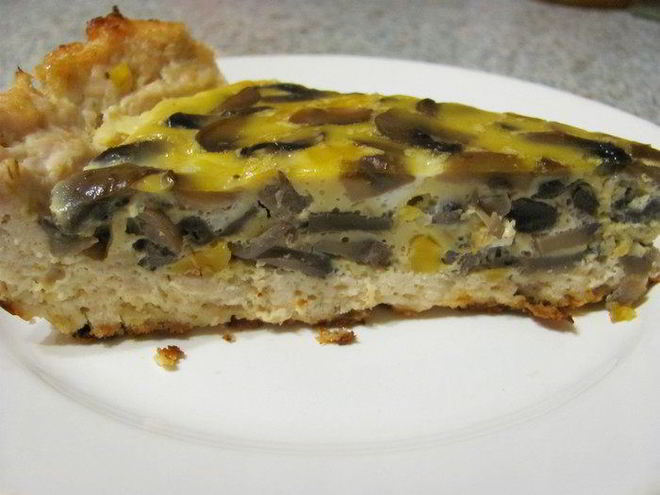 Рецепт куриного лукошка с грибным омлетом