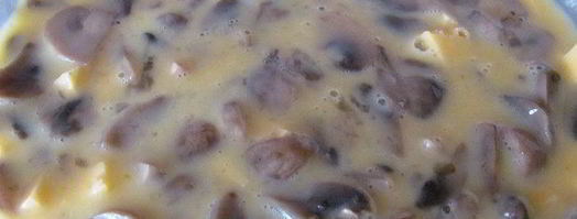 куриное лукошко с грибным омлетом. Шаг 7