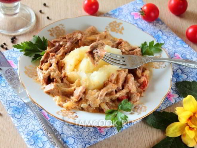 Рецепт лисичек жареных в сметане