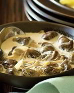 Опята жареные со сметаной