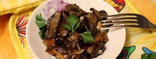 подосиновики жареные. Шаг 10