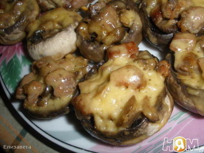 Рецепт шампиньонов фаршированных курицей