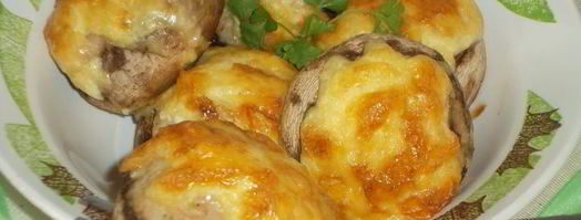 шампиньоны, фаршированные мясом. Шаг 11