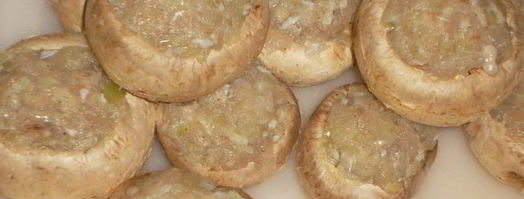 шампиньоны, фаршированные мясом. Шаг 4