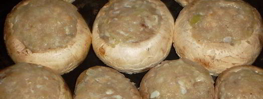 шампиньоны, фаршированные мясом. Шаг 5
