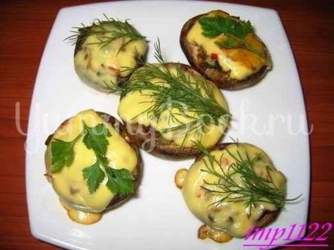 Рецепт шампиньонов фаршированных цуккини и сыром