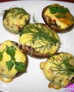 Шампиньоны фаршированные цуккини и сыром