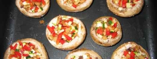 шампиньоны фаршированные цуккини и сыром. Шаг 18