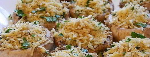 шампиньоны с орехово-сырной начинкой в беконе. Шаг 2