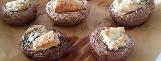 шампиньоны с сыром с голубой плесенью. Шаг 5