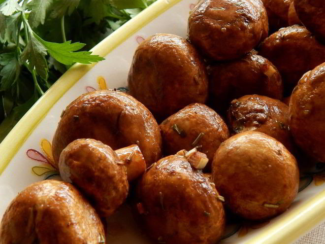 Рецепт шампиньонов в духовке