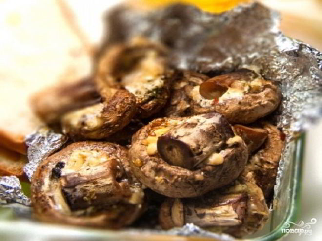 Рецепт шампиньонов в фольге в духовке