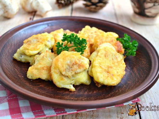 Рецепт шампиньонов в сырном кляре