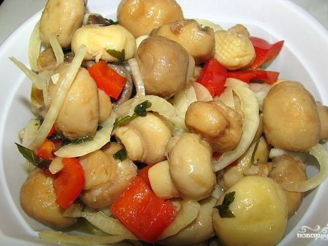 Рецепт шампиньонов закусочных