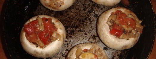 шампиньоны, запеченные с помидором и сыром. Шаг 8