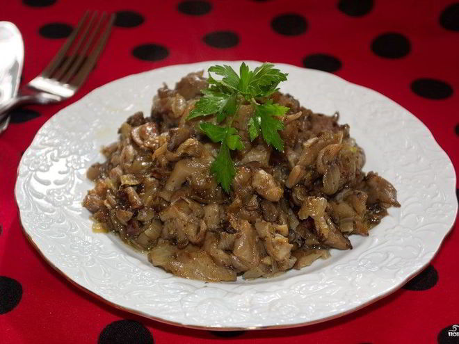 Рецепт вешенок, жаренных с луком