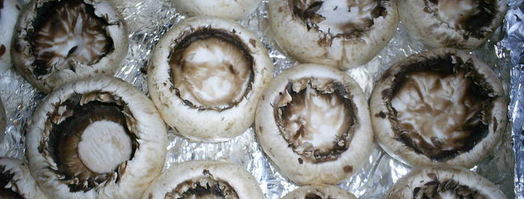 закусочные фаршированные шампиньоны. Шаг 3