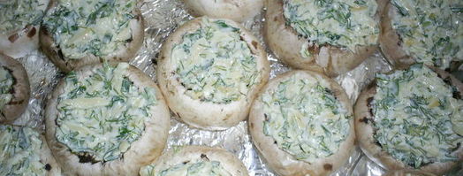 закусочные фаршированные шампиньоны. Шаг 5