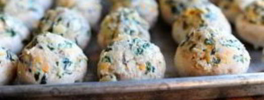 запеченные грибы, фаршированные сыром и шпинатом. Шаг 8