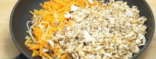 запеченные шампиньоны с овощами. Шаг 3