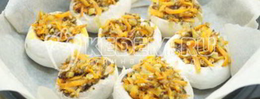 запеченные шампиньоны с овощами. Шаг 4