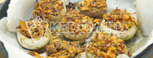 запеченные шампиньоны с овощами. Шаг 6