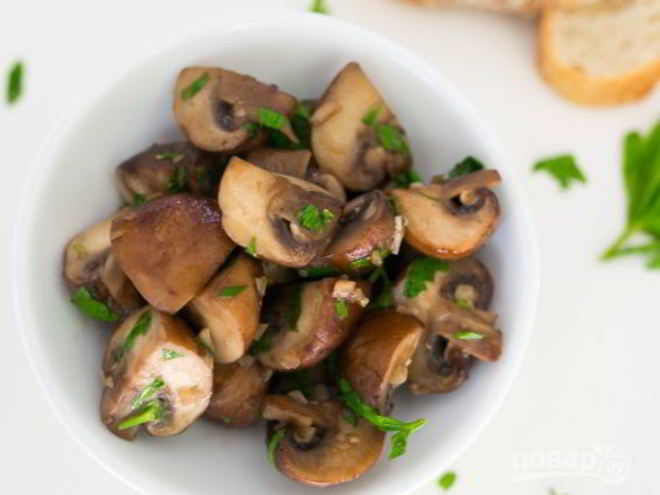 Рецепт жареных шампиньонов