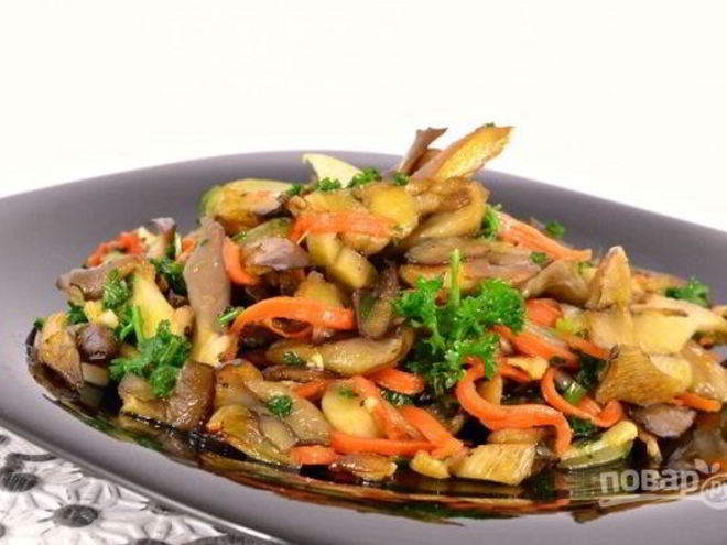 Рецепт жареных вешенок