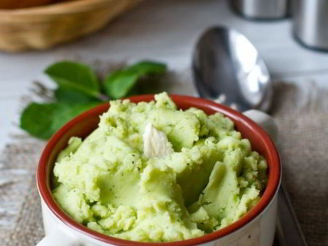 Рецепт картофельного пюре с горошком и мятой