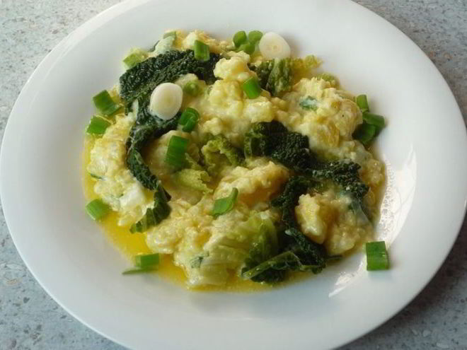 Рецепт колканнона — ирландского картофельного пюре с савойской капустой