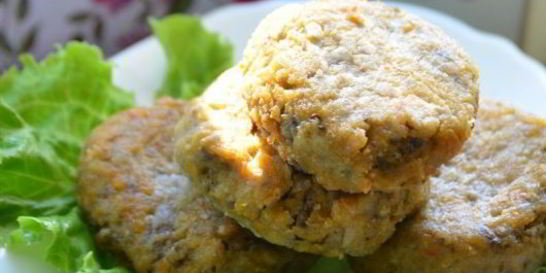 Баклажанные котлетки со сладким перцем