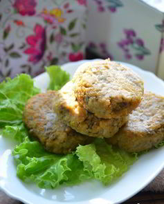 Баклажанные котлетки со сладким перцем