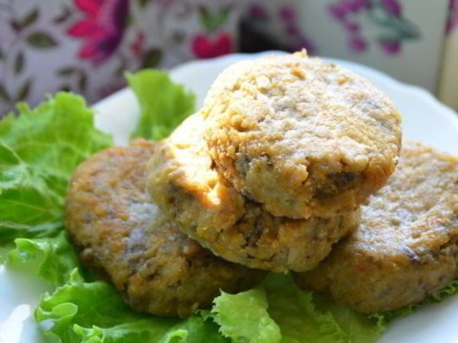 Рецепт баклажанных котлеток со сладким перцем