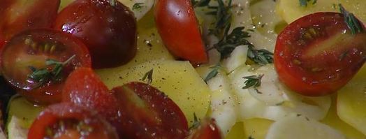 бараньи котлетки на косточке с запеченными овощами и соусом из петрушки. Шаг 7