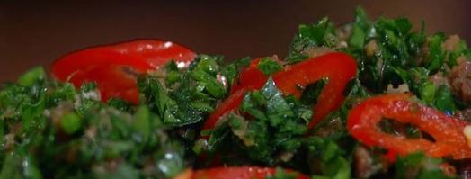 бараньи котлетки на косточке с запеченными овощами и соусом из петрушки. Шаг 10