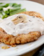 Картофельные котлеты с грибами и сыром