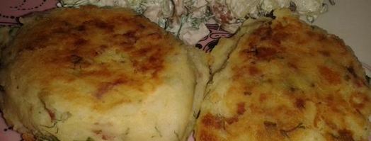 картофельные котлеты с колбасным фаршем. Шаг 6