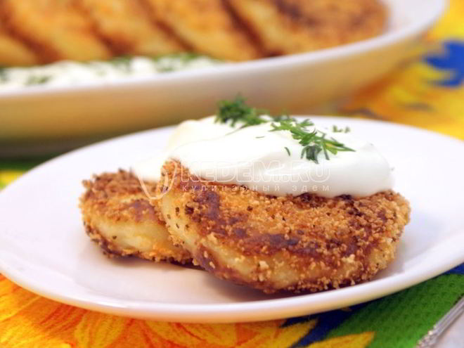 Рецепт картофельных котлет с сыром