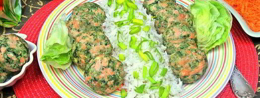 котлетки паровые из лосося со шпинатом. Шаг 13