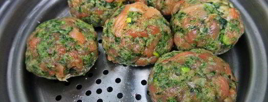 котлетки паровые из лосося со шпинатом. Шаг 9